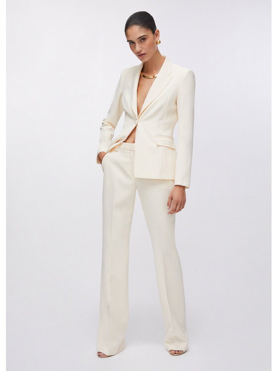 Liu Jo Liu Jo Marynarka CA6368T2957P9644 Kremowy Slim Fit
