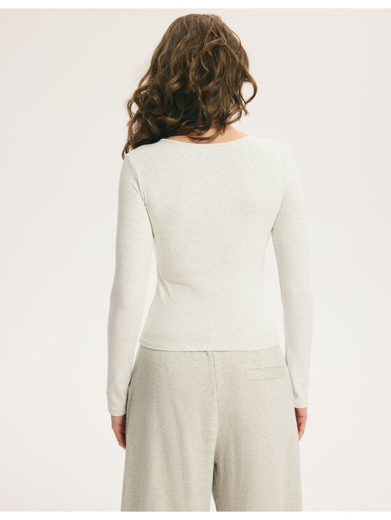 Esotiq Esotiq Bluzka 46025 Szary Regular Fit