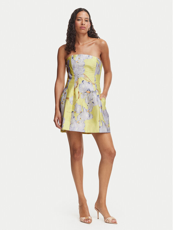 Bardot Bardot Sukienka koktajlowa Karoline 60099DB9 Żółty jasny Regular Fit