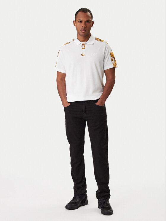 Versace Jeans Couture Versace Jeans Couture Tricou polo 80GAG6R1 JS549 Alb Regular Fit
