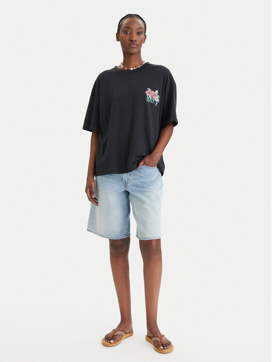 Roxy Roxy Póló Talloversize Washed ERJZT06081 Fekete Oversize