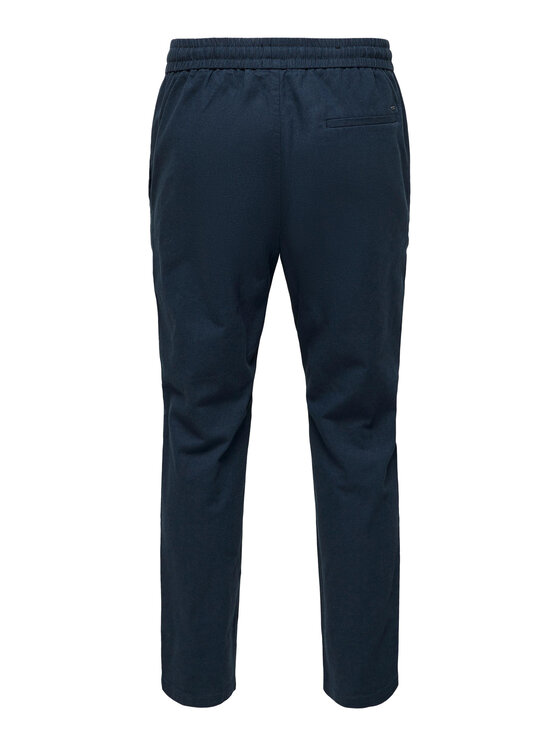 Only & Sons Only & Sons Pantaloni di tessuto 22024966 Blu scuro Tapered Fit