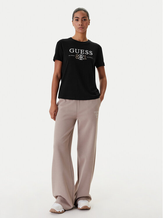 Guess Guess T-Shirt V6RI13 KD772 Czarny Regular Fit