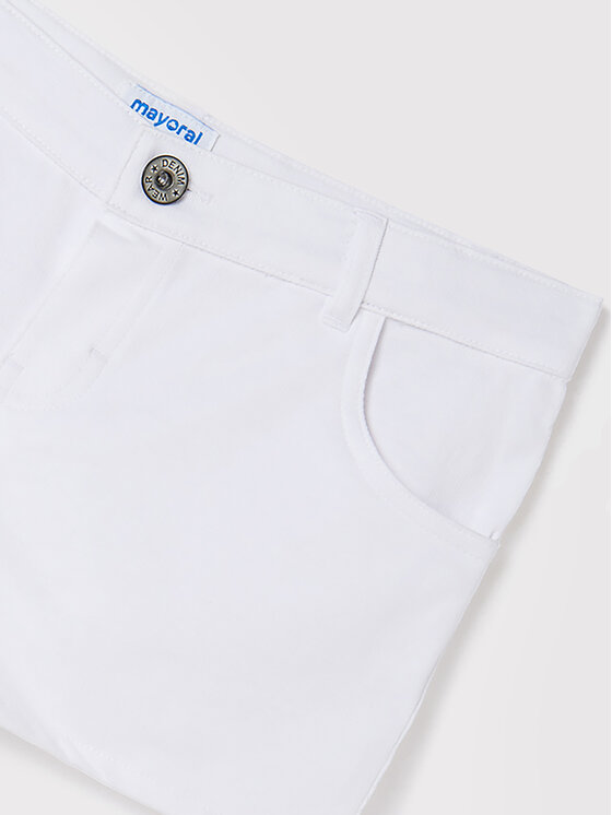 Pantaloncini di tessuto 6225 Bianco Regular Fit