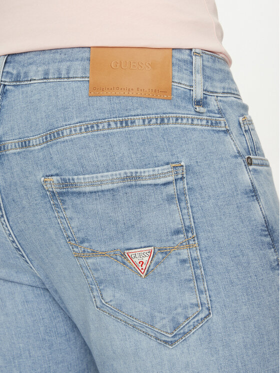 Guess Guess Jeansy M5GAN1 D5MZ3 Niebieski Slim Fit