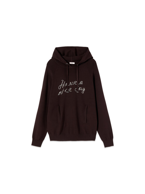 Oltre Oltre Sweter M395J005652N022 Brązowy Regular Fit