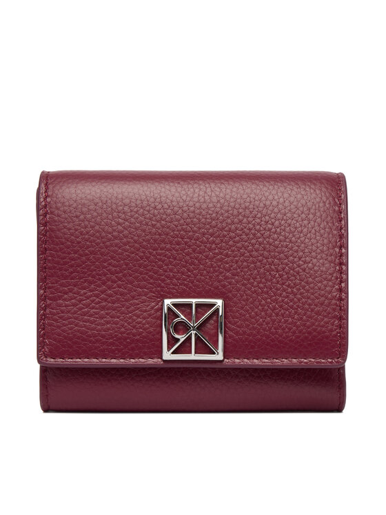 Calvin Klein Calvin Klein Portofel Emblem Hw Pebble Trifold W/Zip LV04F1128G Vișiniu