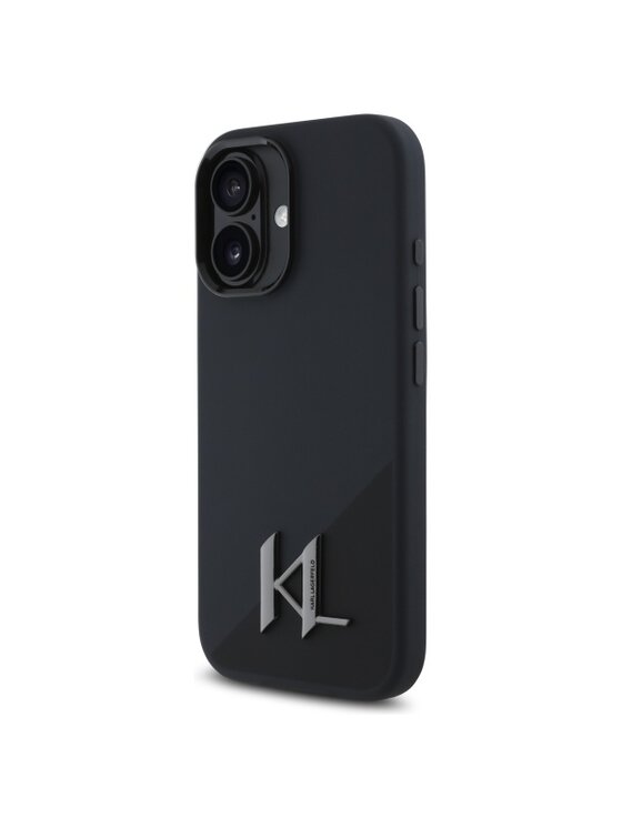 KARL LAGERFELD KARL LAGERFELD Etui na telefon Silicone Shadow Metal Initial Czarny