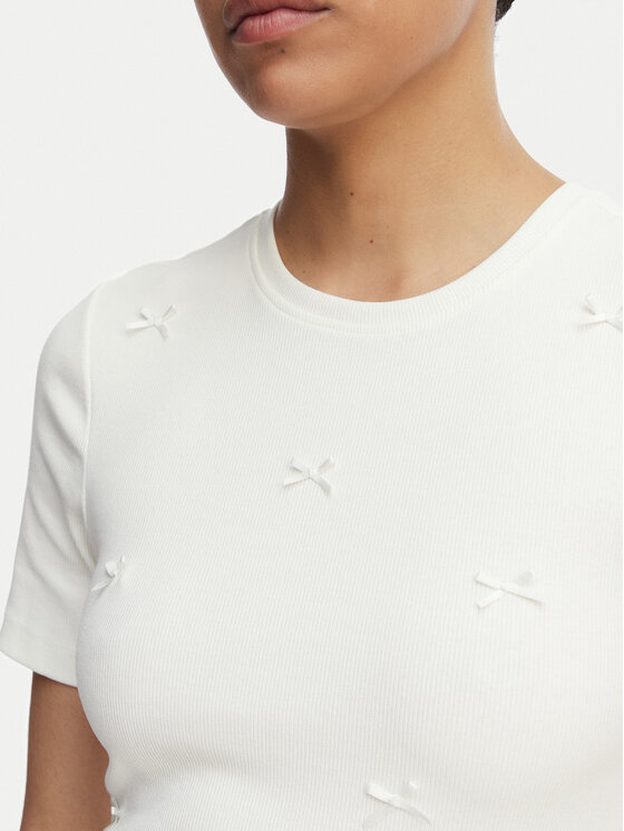 ONLY ONLY T-särk Femke 15369336 Kreemjas Slim Fit