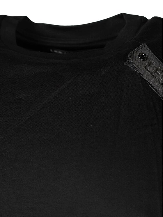 Les Hommes Les Hommes T-Shirt LKT152 703 | Oversized Fit Mercerized Cotton T-Shirt Černá Oversize
