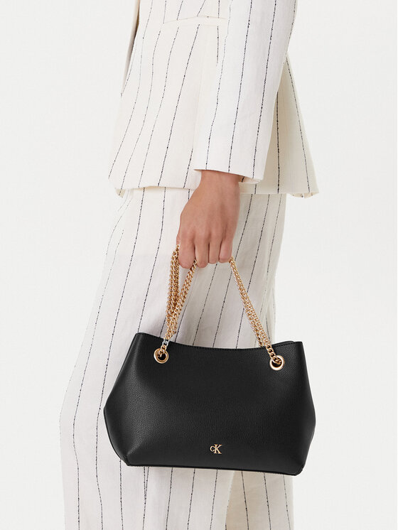 Calvin Klein Geantă Minimal Monogram Shoulder Bag Wi LV04F3205G Negru