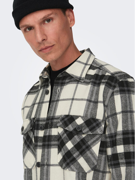 Only & Sons Only & Sons Camicia 22026313 Grigio Loose Fit