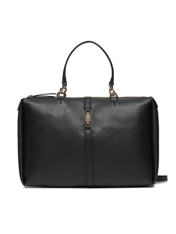 Tommy Hilfiger Handtasche Th Feminine Satchel AW0AW16076 Schwarz 