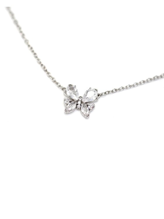Leis Leis Collana Farfalla Placcatura in argento rodiato