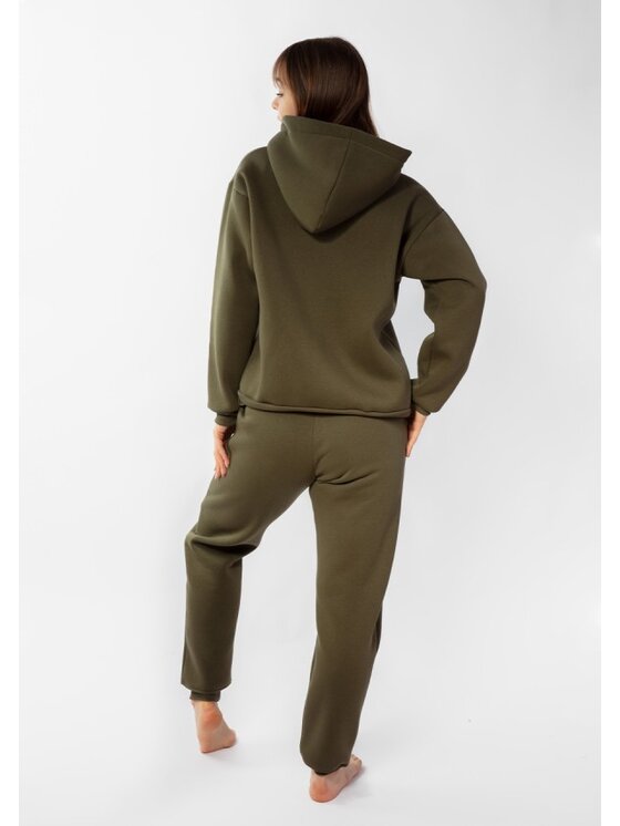 DKaren Sport DKaren Sport Komplet bluza i spodnie materiałowe Randi Khaki Classic Fit