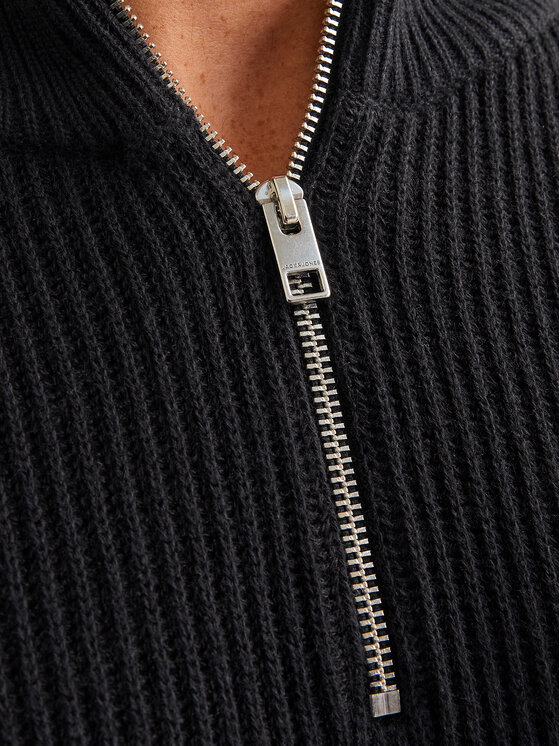 Jack&Jones Jack&Jones Sweter Pannel 12258473 Czarny Regular Fit