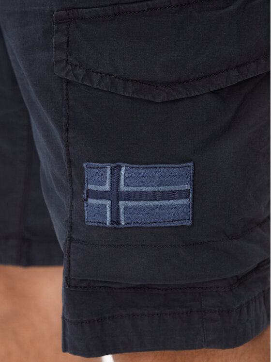 Napapijri Napapijri Szövet rövidnadrág N-Horton NP0A4HOS Sötétkék Regular Fit