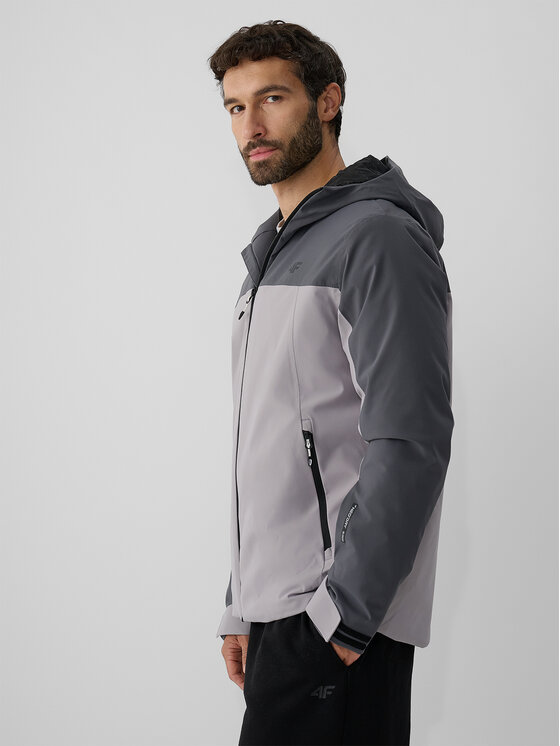4F 4F Kurtka przejściowa active Szary Regular Fit