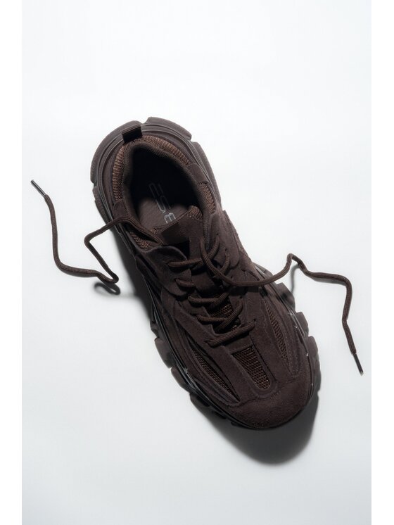 Estro Estro Sneakersy ER00119023 Brązowy ciemny