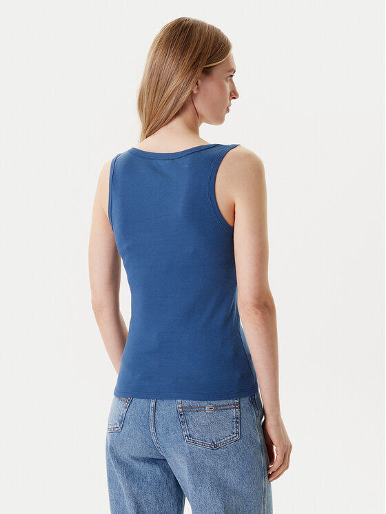 United Colors Of Benetton United Colors Of Benetton Top 3GA2DH010 Tmavomodrá Slim Fit