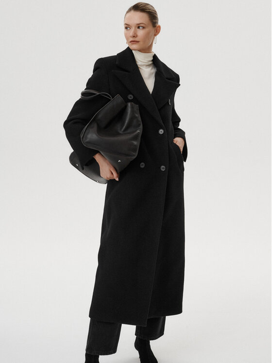 MARI PRETI MARI PRETI Cappotto Caldessa Nero Regular Fit