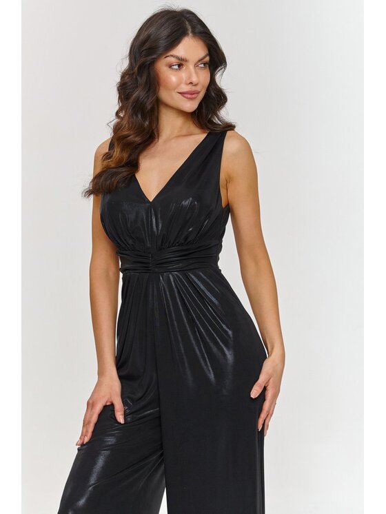 Makadamia Makadamia Kombinezon m885 Czarny Loose Fit