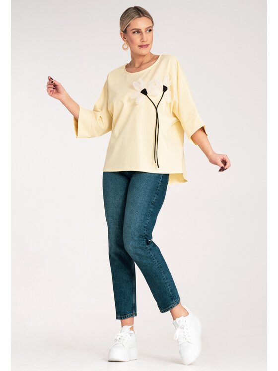FIGL FIGL Blusa M1118 Giallo Regular Fit
