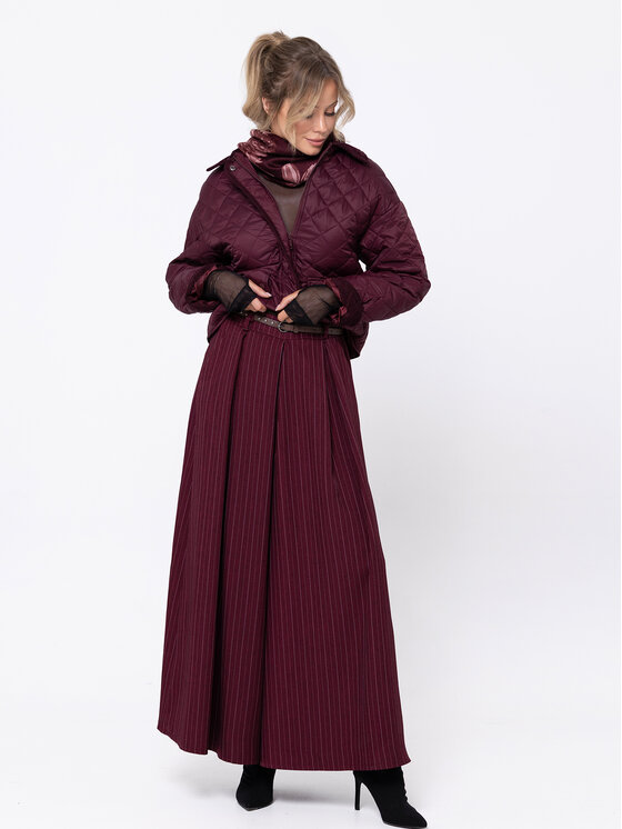 Miss LK Miss LK Spodnie materiałowe MISSLKS Bordowy Wide Leg