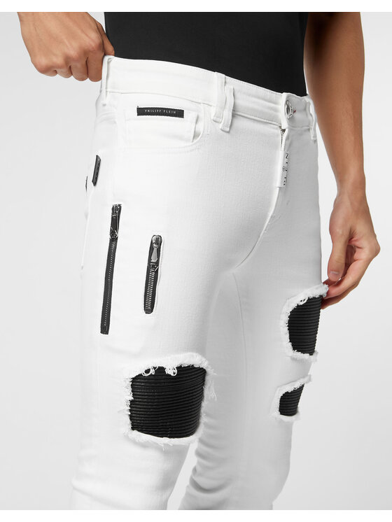 PHILIPP PLEIN PHILIPP PLEIN Jeansy 9233 Biały Skinny Fit
