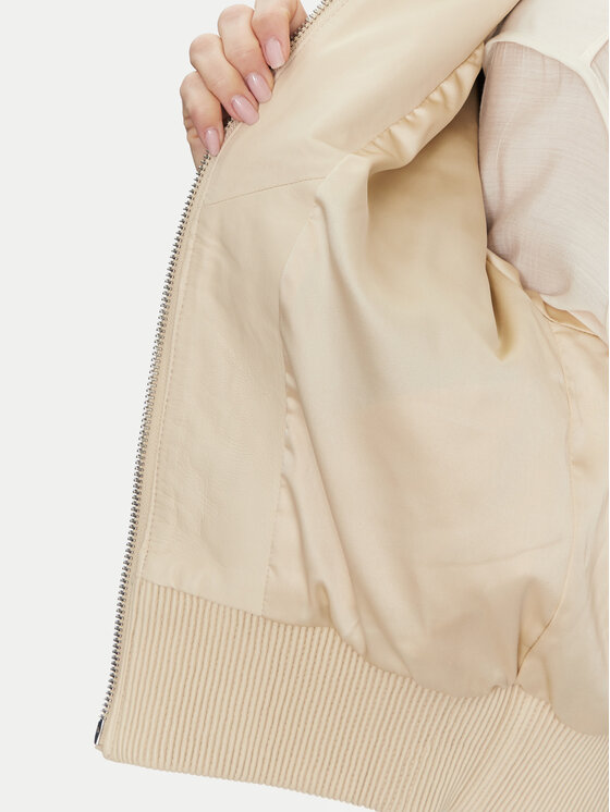 Munthe Munthe Bőrkabát Ferril 251151525105 Bézs Relaxed Fit