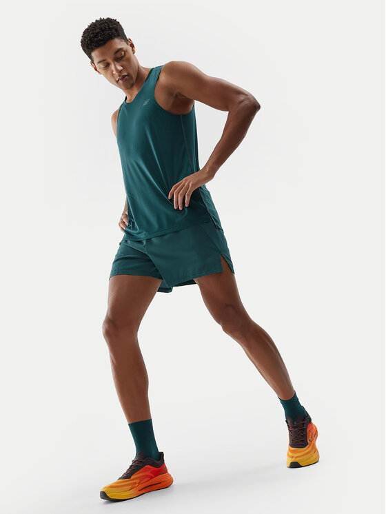4F 4F Тениска от техническо трико 4FWSS24TFTSM841 Зелен Regular Fit