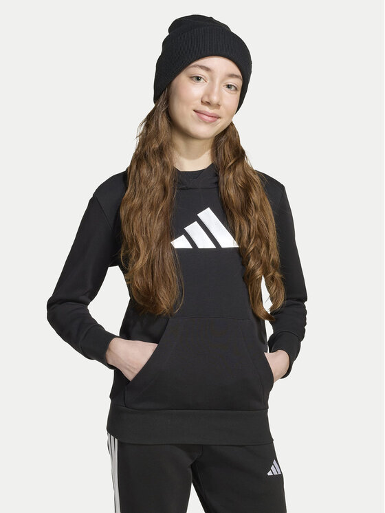 adidas adidas Суитшърт Glam Graphic JV5267 Черен Regular Fit