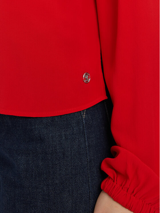 Tommy Hilfiger Tommy Hilfiger Blúz WW0WW41835 Piros Regular Fit