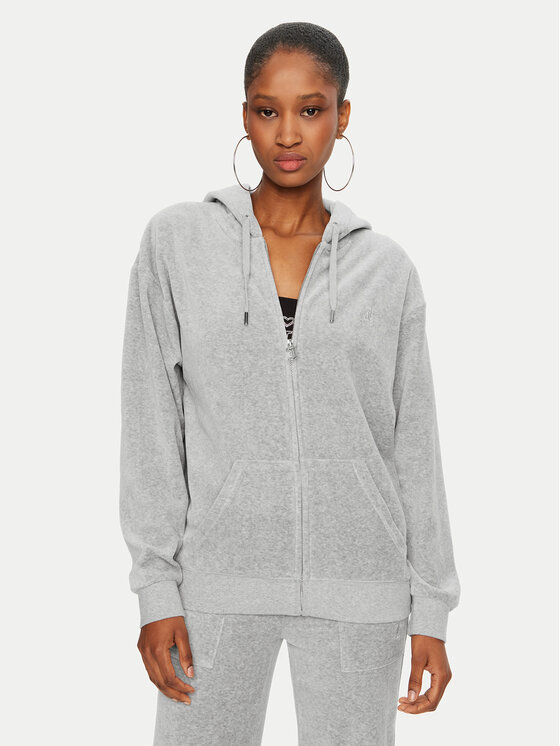 Juicy Couture Juicy Couture Mikina Halan JCWAS24342 Šedá Oversize