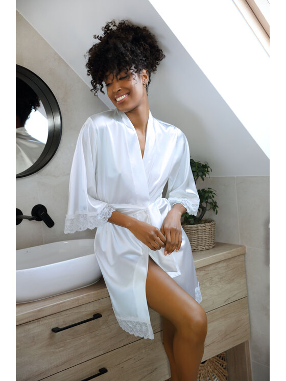 DKaren Lingerie DKaren Lingerie Szlafrok Sauda Biały