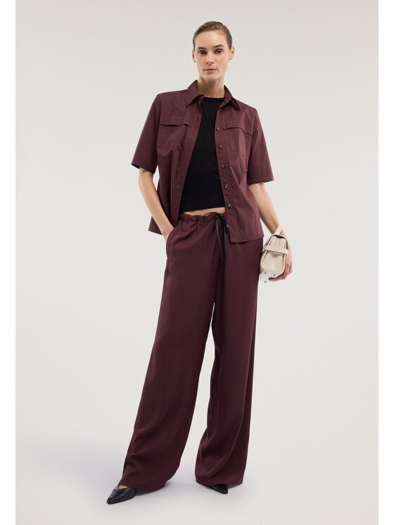 Trussardi Trussardi Spodnie materiałowe P271A002361N046 Bordowy Over Fit