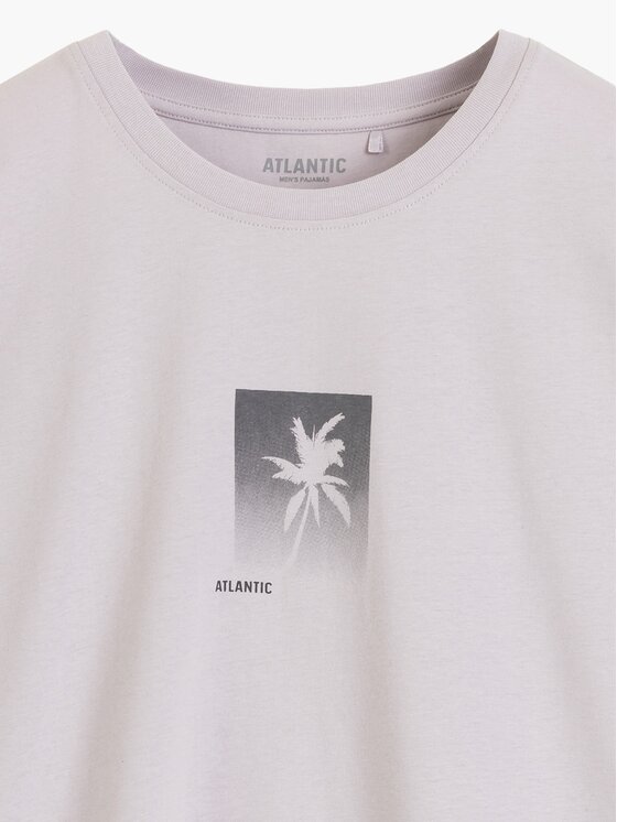 Atlantic Atlantic Piżama Palm Szary Regular Fit