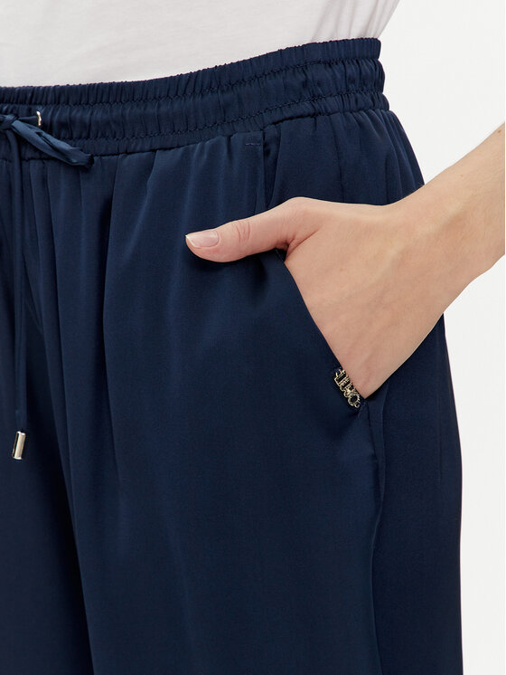 Liu Jo Liu Jo Hlače iz tkanine TA4253 T3810 Mornarsko modra Relaxed Fit