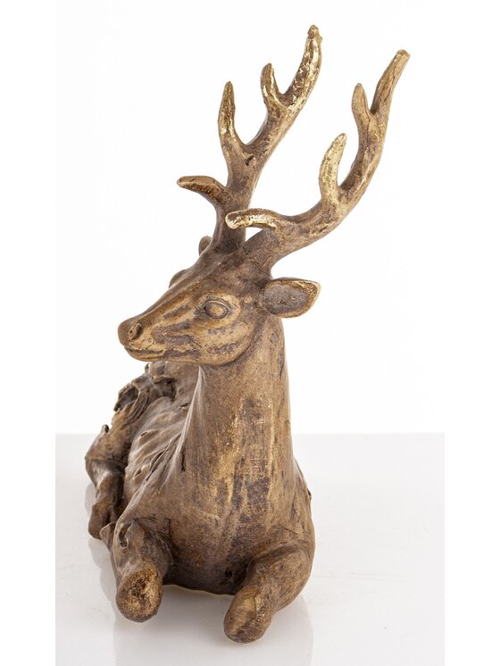 MIAhome MIAhome Figurka leżący renifer NORIS-2 Brązowy