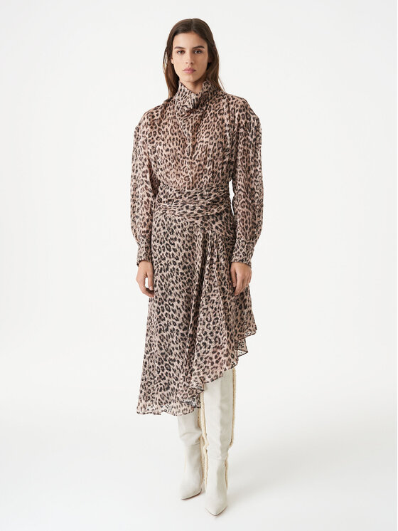 IRO IRO Vestito da giorno Mataori AR544 Marrone Regular Fit