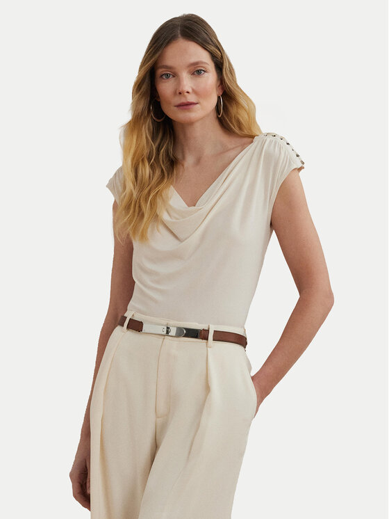 LAUREN RALPH LAUREN LAUREN RALPH LAUREN Blúz 200898441001 Ekru Relaxed Fit