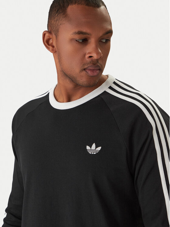 adidas adidas Тениска с дълъг ръкав 3-Stripes KE3546 Черен Regular Fit