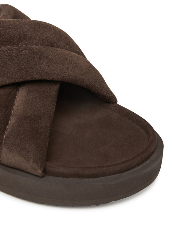 Inuikii Inuikii Klapki Suede Crossed 50102-500 Brązowy