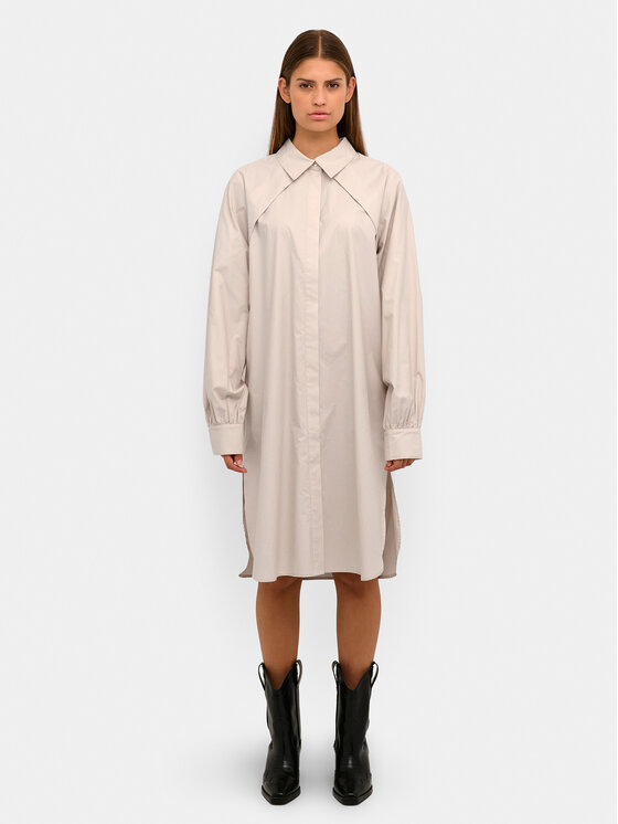 Karen by Simonsen Karen by Simonsen Hemdkleid Madelaine 10104774 Beige Relaxed Fit