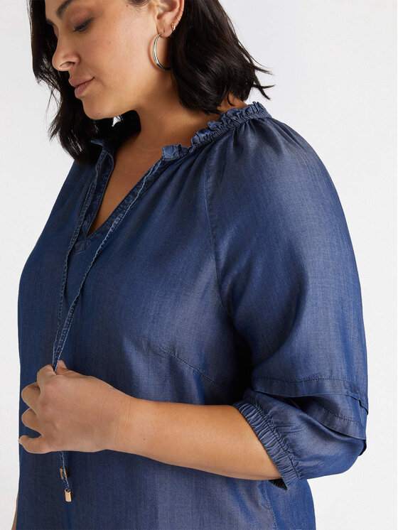 Fiorella Rubino Fiorella Rubino Blusa 2761T002254N034 Blu A-Line Fit