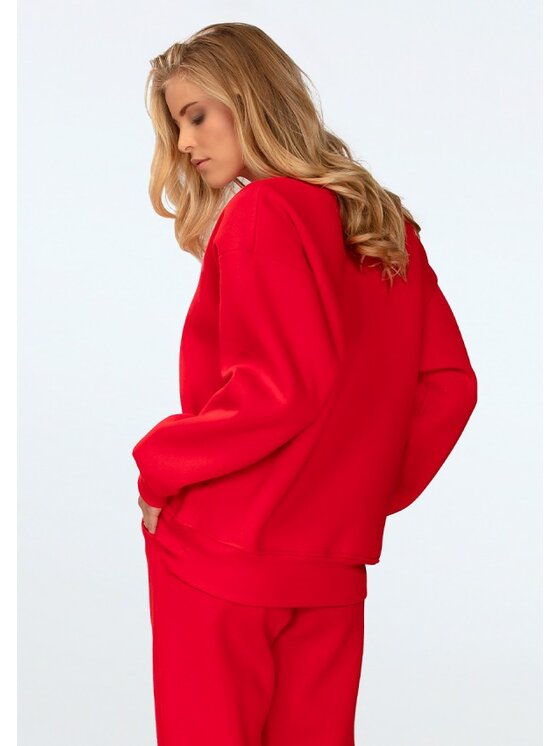 DKaren Sport DKaren Sport Bluza Rehema Czerwony Relaxed Fit