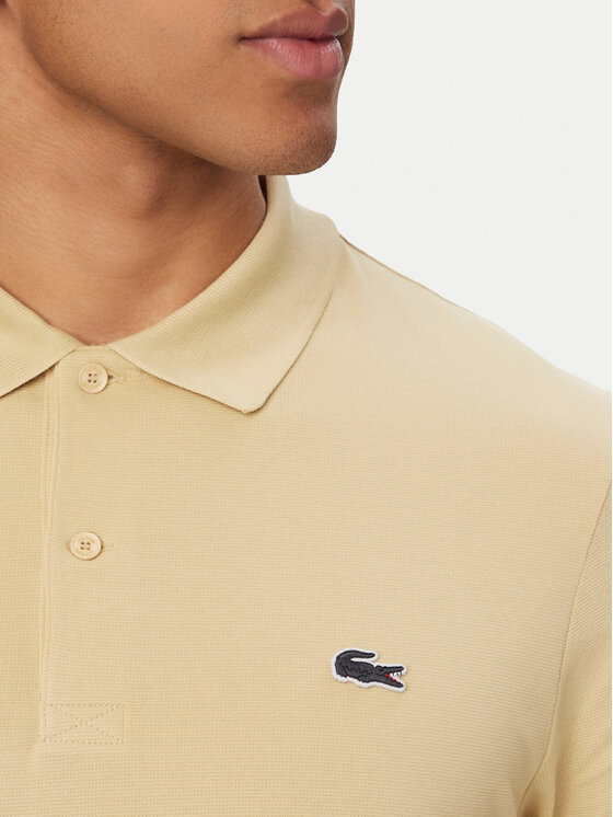 Lacoste Lacoste Polo marškinėliai DH5522 Šviesiai smėlinė Slim Fit