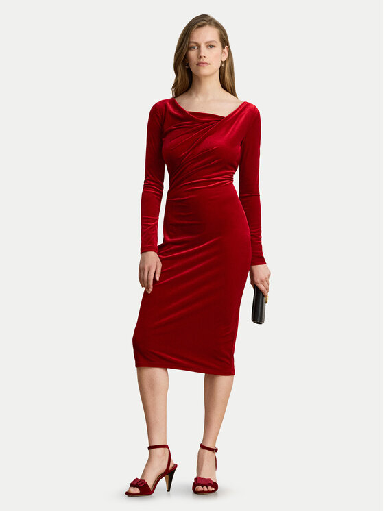 LAUREN RALPH LAUREN LAUREN RALPH LAUREN Коктейлна рокля 200B27415002 Червен Regular Fit