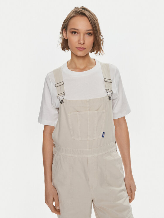 HUGO Hugo Jeans kombinezon Hedungi 50511278 Écru Relaxed Fit