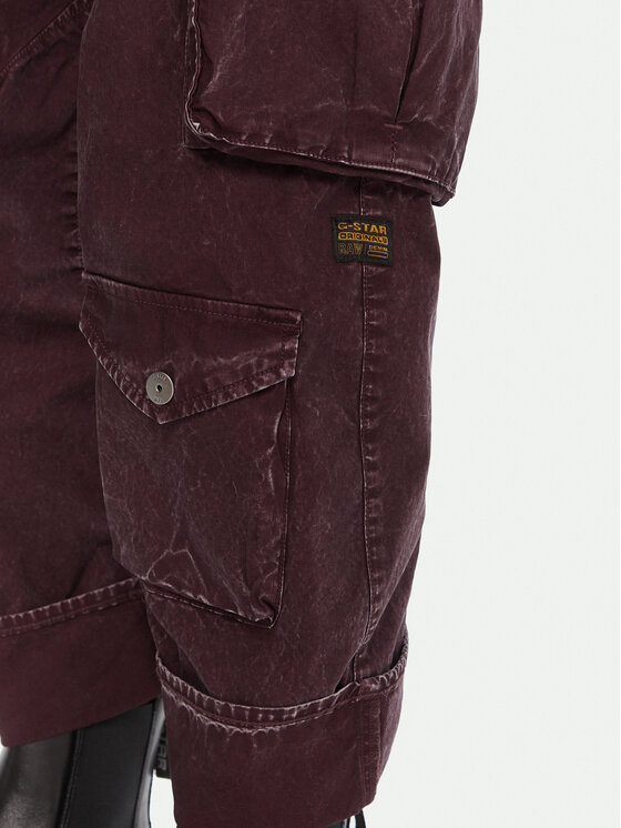 G-Star Raw G-Star Raw Bavlnené nohavice Cargo 3D D27025-D388 Fialová Boyfriend Fit